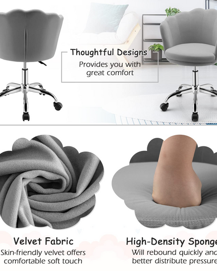 Giantex Kids Desk Chair, Comfy Home Office Task Chair with Wheels