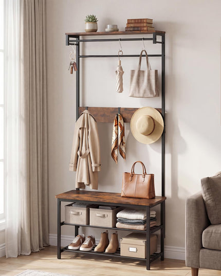 Meuble d'entrée Giantex 4-en-1 avec banc et rangement à chaussures