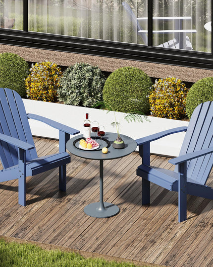 Giantex Acacia Wood Adirondack Chair Set of 1/2/4, Outdoor Fire Pit Chair with 105° Inclined Seat