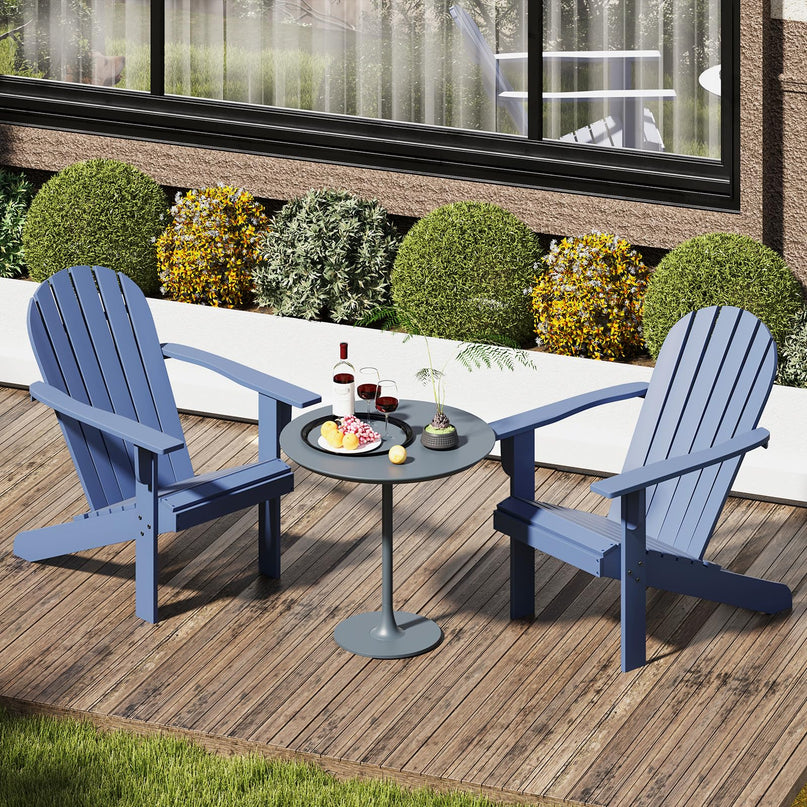 Giantex Acacia Wood Adirondack Chair Set of 1/2/4, Outdoor Fire Pit Chair with 105° Inclined Seat