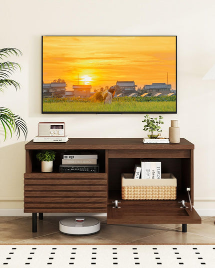 Meuble TV Giantex moderne de style Mid-Century pour téléviseur 40 pouces pour chambre à coucher
