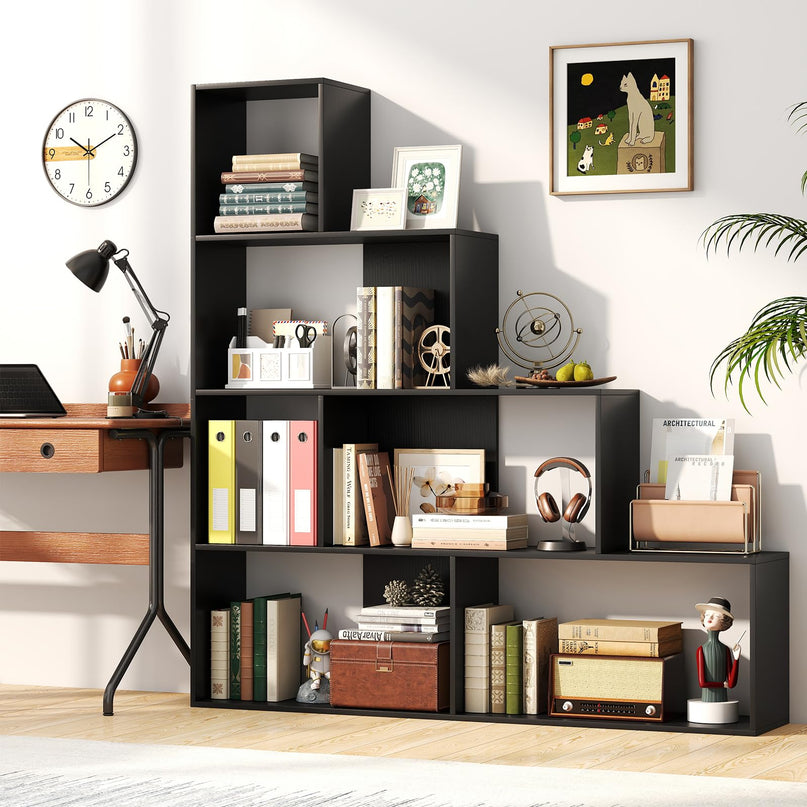 Giantex 6 Cube Geometric Bookshelf with Cubes for Living Room