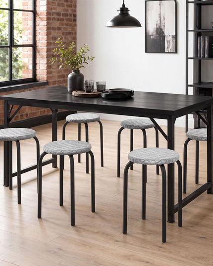 GIANTEX 18" Stackable Stools Set of 6