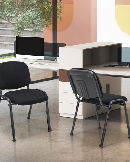 Giantex 10-Pack Conference Chair Set - Stackable Guest Chair with Metal Frame