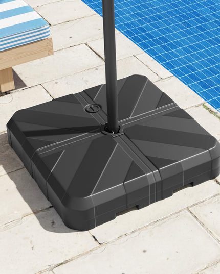 Giantex Fillbale Offset Patio Umbrella Base - Heavy Duty HDPE Cantilever Umbrella Stand