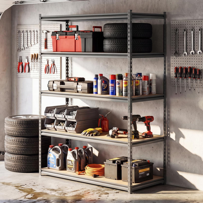 Giantex 5-Tier Metal Storage Shelves(48" x 18" x 72")