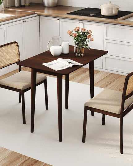 Giantex 34" Rectangular Dinner Table with Solid Rubber Wood Frame
