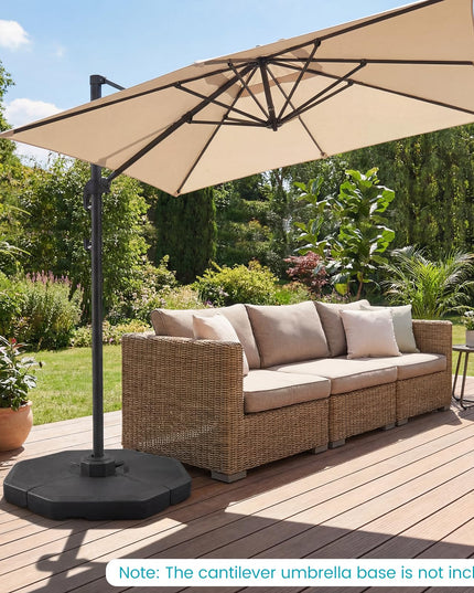 Giantex 4-Piece Fillable Offset Patio Umbrella Base 420 lbs