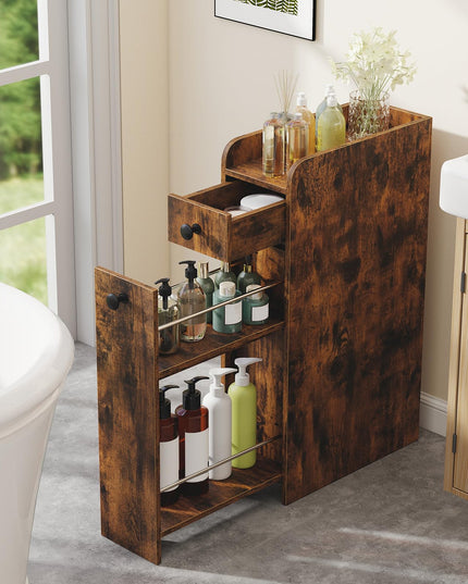 Giantex Slim Bathroom Storage Cabinet Space-Saving Toilet Side Cabinet