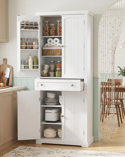 Giantex 72" Tall Kitchen Pantry Cabinet w/Drawer & Adjustable Shelves