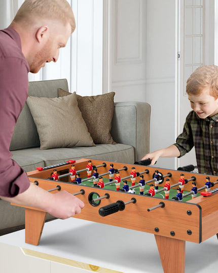 Giantex 27" Foosball Table, Easily Assemble Wooden Soccer Game Table Top w/ Footballs