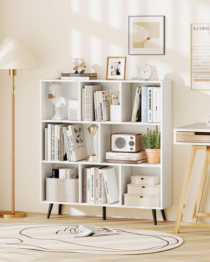 Giantex 8-Cube Bookcase 3-Tier Modern Bookshelf (39.5" x 9.5" x 42")