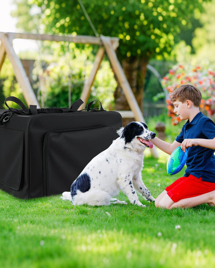 Giantex Portable Dog Crate for Travel Expandable Soft-Sided Pet Carrier with Mesh Windows