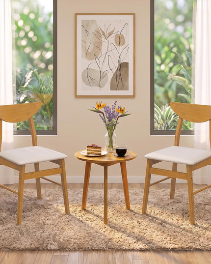 GIANTEX Upholstered Dining Chairs Set of 2/4 w/ Comfortable Upholstered Seat