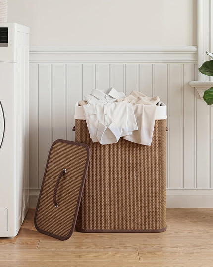 Giantex 19 Gal Bamboo Laundry Hamper with Lid