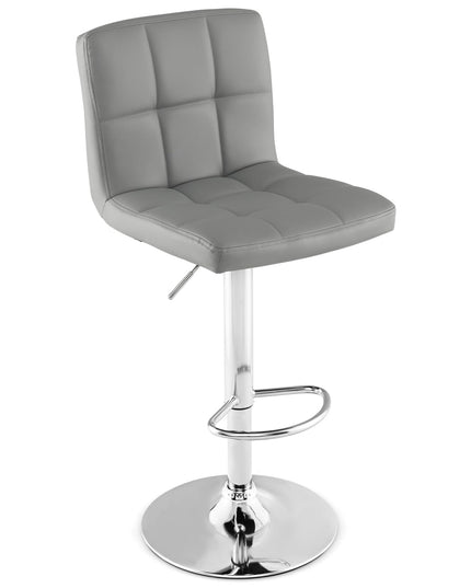 Giantex Bar Stool, Modern Swivel Adjustable Armless Barstools, Square Counter Height PU Leather Bar Stools