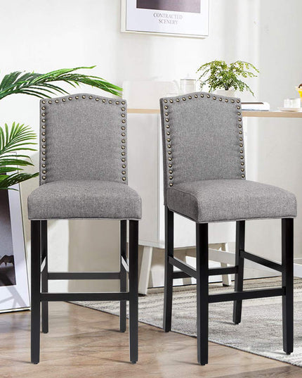 Counter Height Dining Side Barstools, w/ Thick Cushion