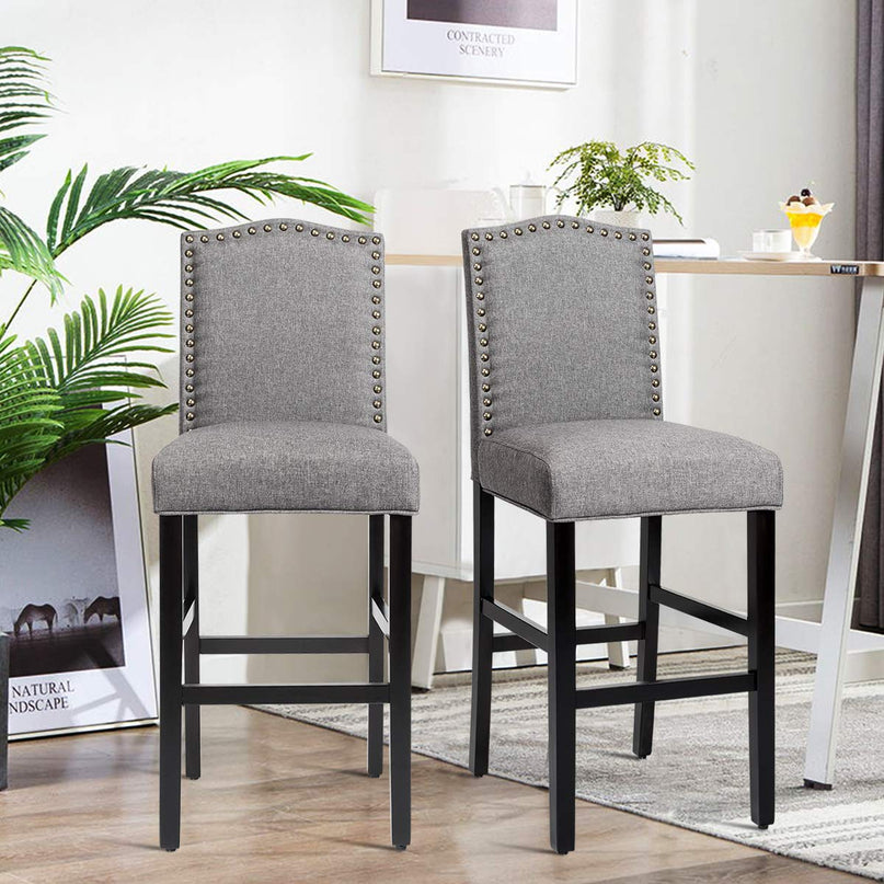 Counter Height Dining Side Barstools, w/ Thick Cushion