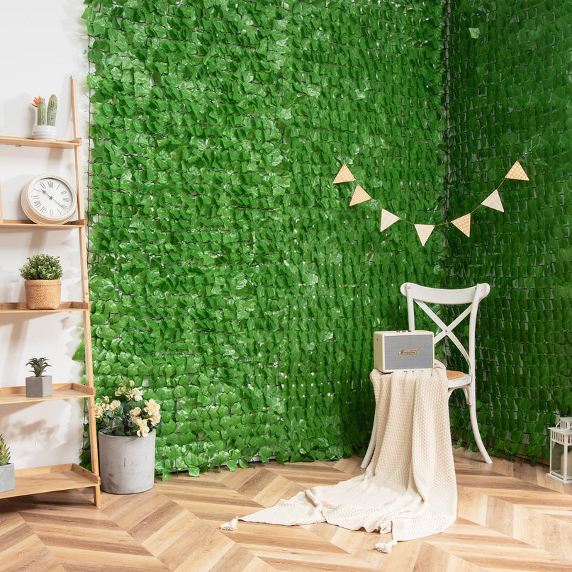 Giantex 118" x 39.4" Artificial Hedges Fence Faux Ivy Vine Greenery Wall