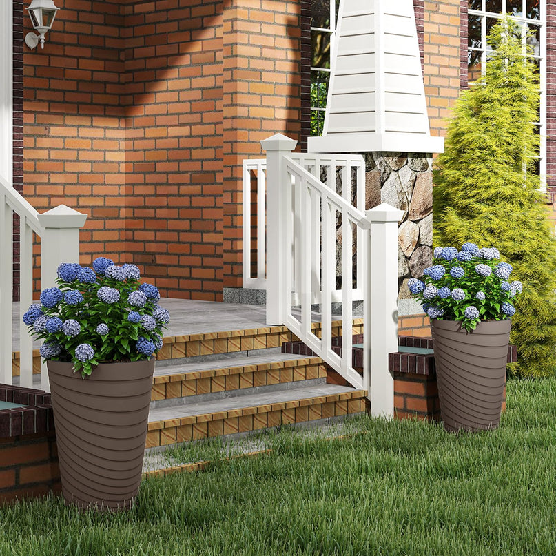 Giantex 18" Tall Flower Pot Set of 2 w/Insert Bucket