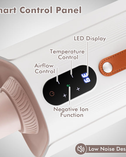 Giantex Dog Dryer, Dog Hair Dryer with Adjustable Air Speed and Temperature Control, 4 Nozzles, Negative Ion Function