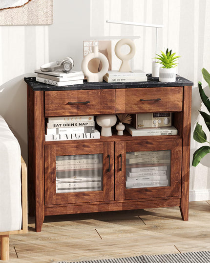 Giantex Sideboard Buffet Cabinet, Coffee Bar Cabinet with 2 Drawers