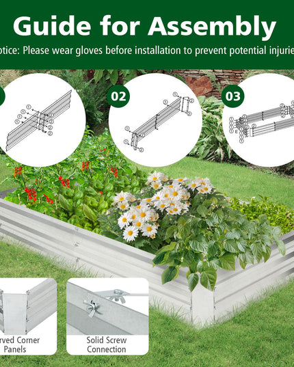 Giantex Galvanized Raised Garden Bed