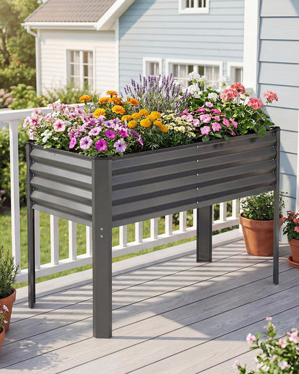 Giantex 46"x24"x31" Galvanized Raised Garden Bed with Legs (1/2)