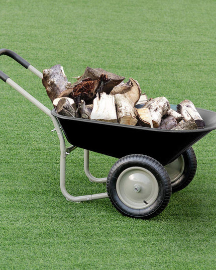 Giantex 2 Tire Wheelbarrow Yard Garden Cart 330Lbs Load Capacity