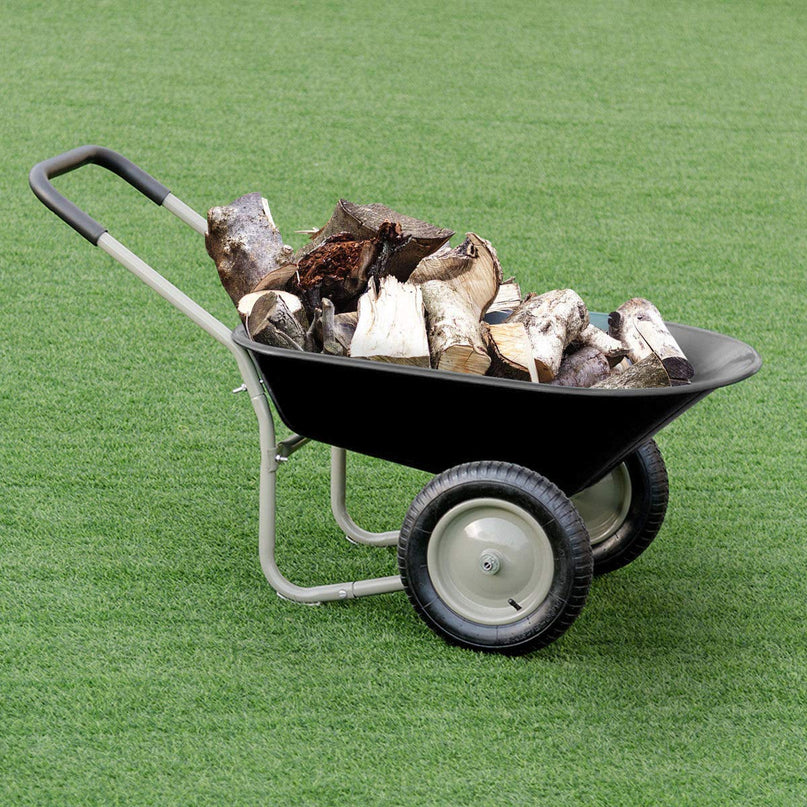 Giantex 2 Tire Wheelbarrow Yard Garden Cart 330Lbs Load Capacity