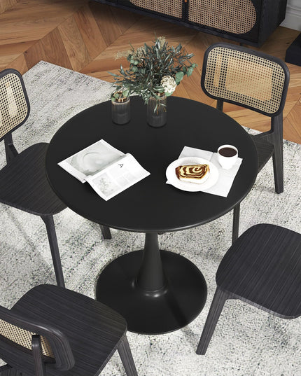 Giantex Black Round Dining Table