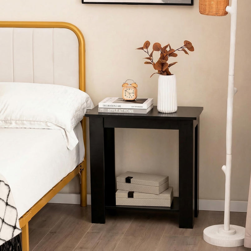 Giantex Narrow End Table | 2-Tier Side Table with Open Storage Shelf (1/2)