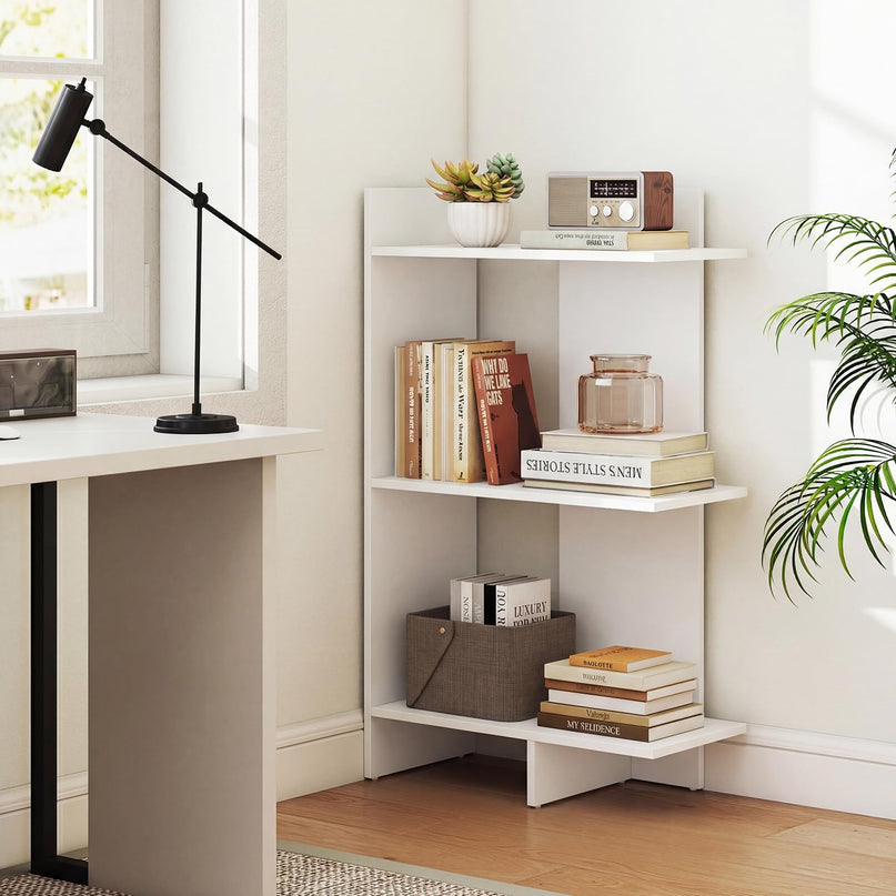 Étagère de rangement ouverte en bois à 3 niveaux Giantex avec kit anti-basculement