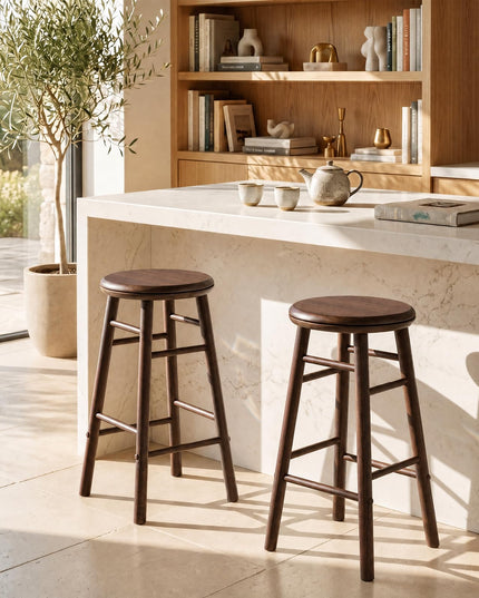 GIANTEX 24 Inch/29 Inch Round Swivel Bar Stools Set of 2/4