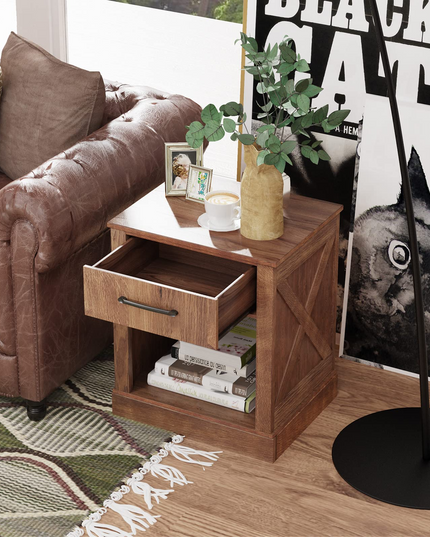 Wooden Sofa Side Table for Bedroom Office Study