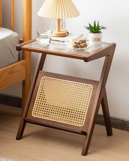 Giantex Rattan Side Table