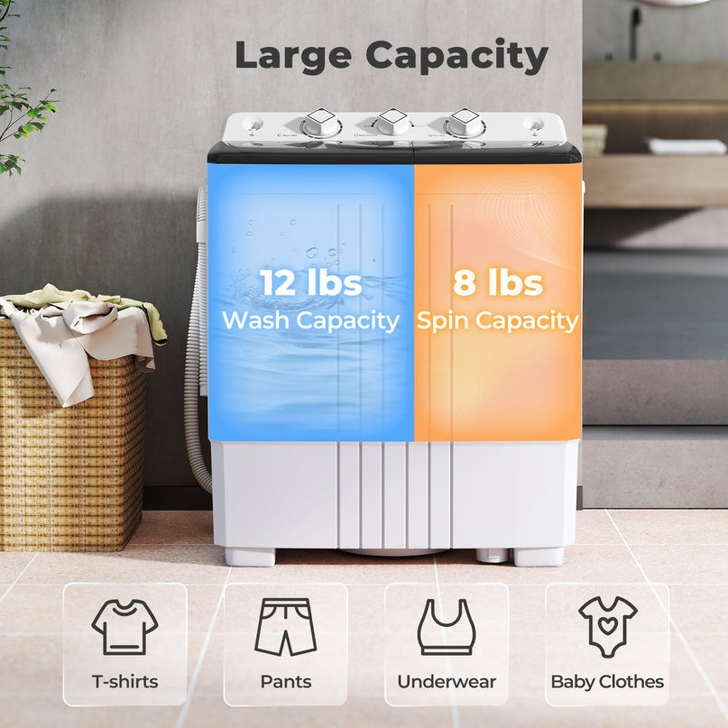 Giantex Portable Washing Machine 20 LBS Washer & Spinner Combo
