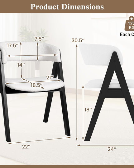 Giantex Wooden Dining Chairs Set for Home Living Room