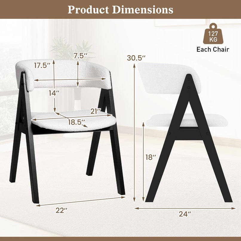 Giantex Wooden Dining Chairs Set for Home Living Room