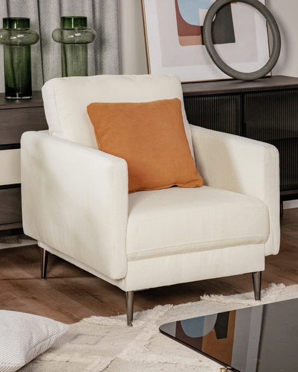 Giantex Sofa Couch, for Bedroom, Reception Rooms, Chair & Loveseat(Grey & White)