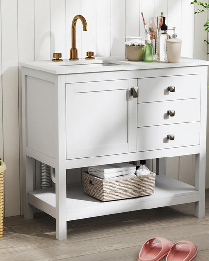 Giantex Bathroom Vanity with Ceramic Sink