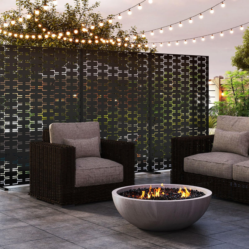 Giantex Metal Privacy Screen 72''H x 48''W for Garden