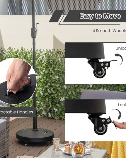 Giantex Umbrella Base with Wheels