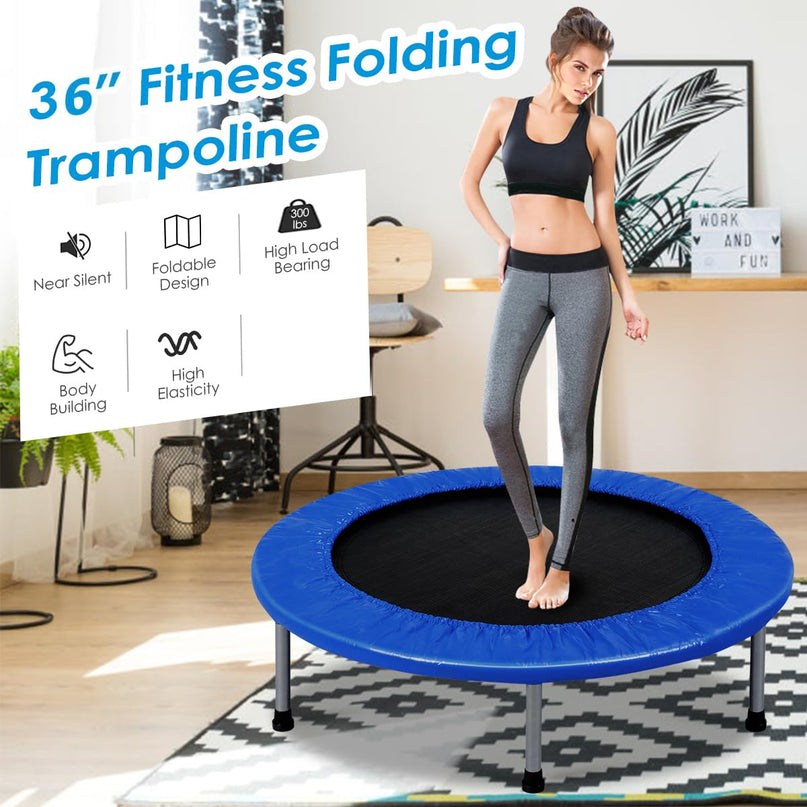Giantex 36"  Foldable Rebounder Trampoline for Adults