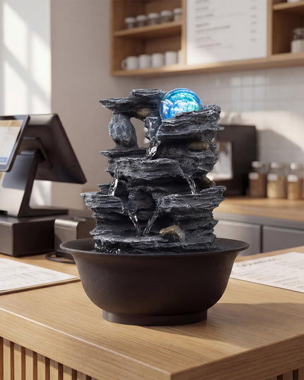 Giantex Layered Bowl Cascade Zen Meditation Desktop Decor for Office Home Relaxation