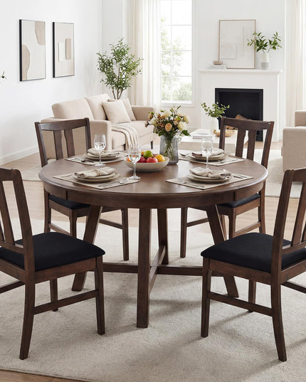Giantex Fabric Upholstered Kitchen Chair w/Padded Seat for Home Restaurant
