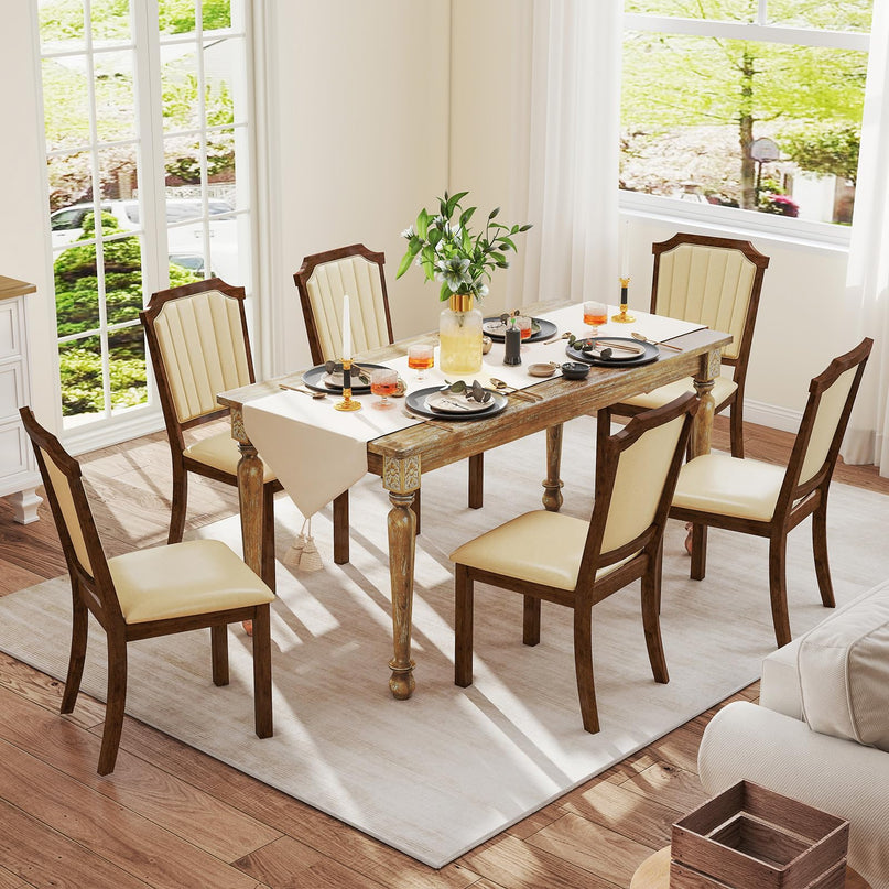 Giantex Upholstered Dining Chairs Set for Living Dining Room