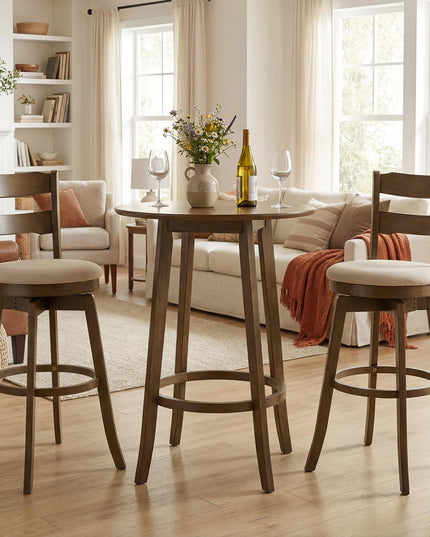 Giantex Tabourets de bar pivotants lot de 2 ou 4 | Tabourets hauteur bar de 77,5 cm avec assise en tissu rembourré