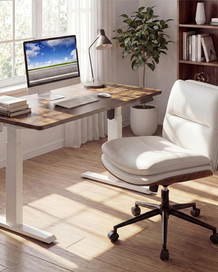 Giantex Armless Office Chair with Wheels for Home Office & Bedroom