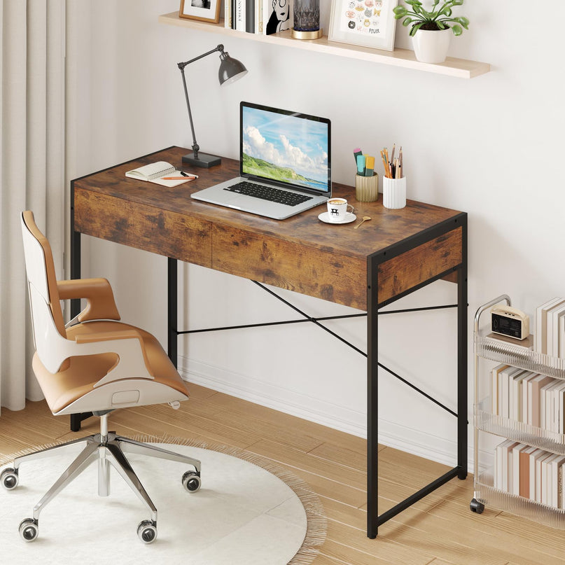 Giantex 44 Inch Home Office Desk with Anti-Toppling Device & Metal Frame